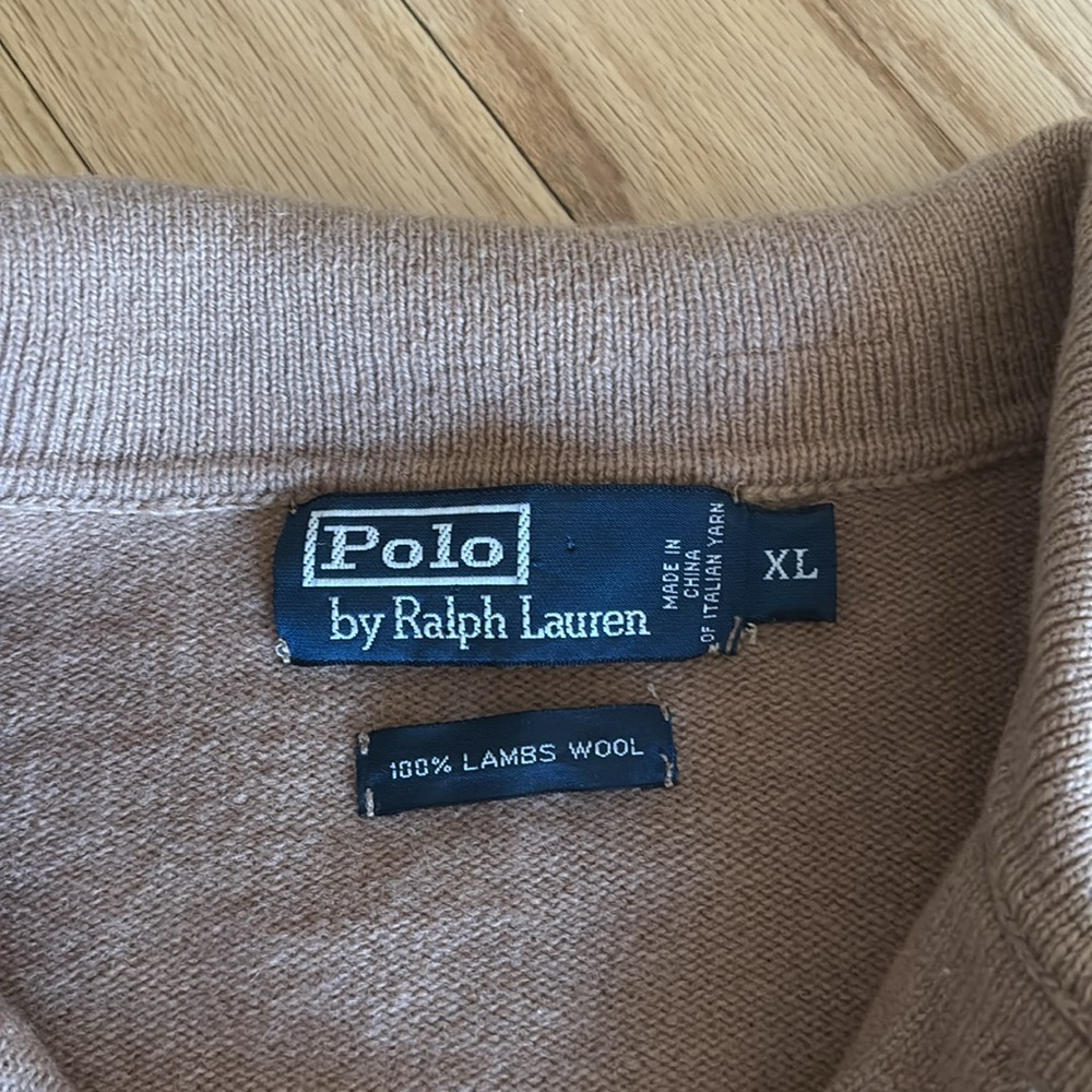 Vintage Polo Neck Sweater Cozy Soft XL VTG Rugby Collar Polo Ralph Lauren Wool - Picture 9 of 9